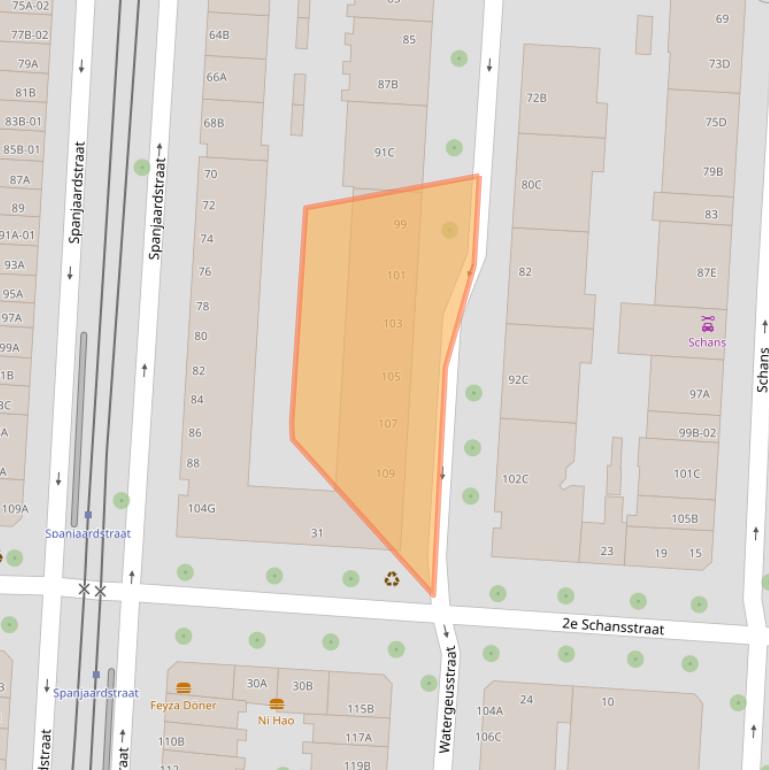 Kaart van postcodegebied 3025HM.