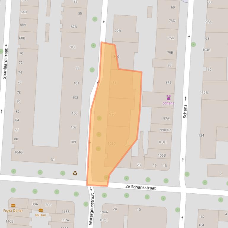 Kaart van postcodegebied 3025HV.