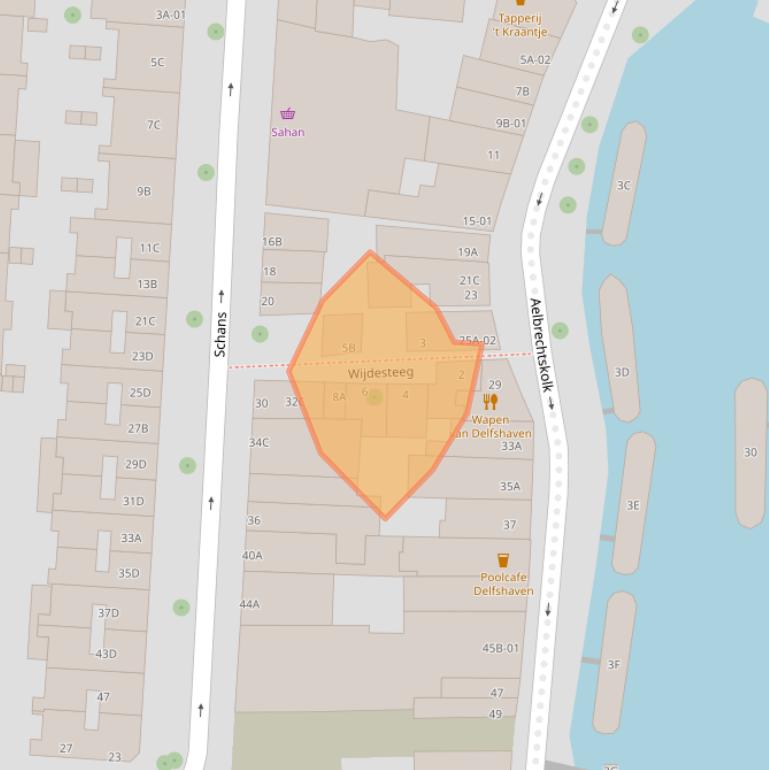 Kaart van postcodegebied 3025HZ.