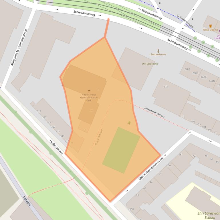 Kaart van postcodegebied 3025NT.