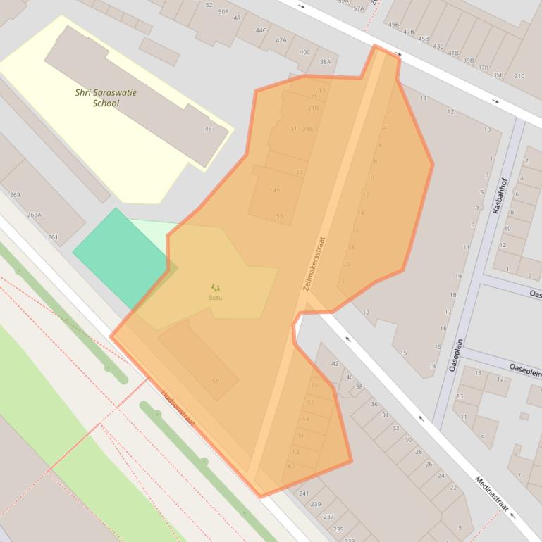 Kaart van postcodegebied 3025NV.
