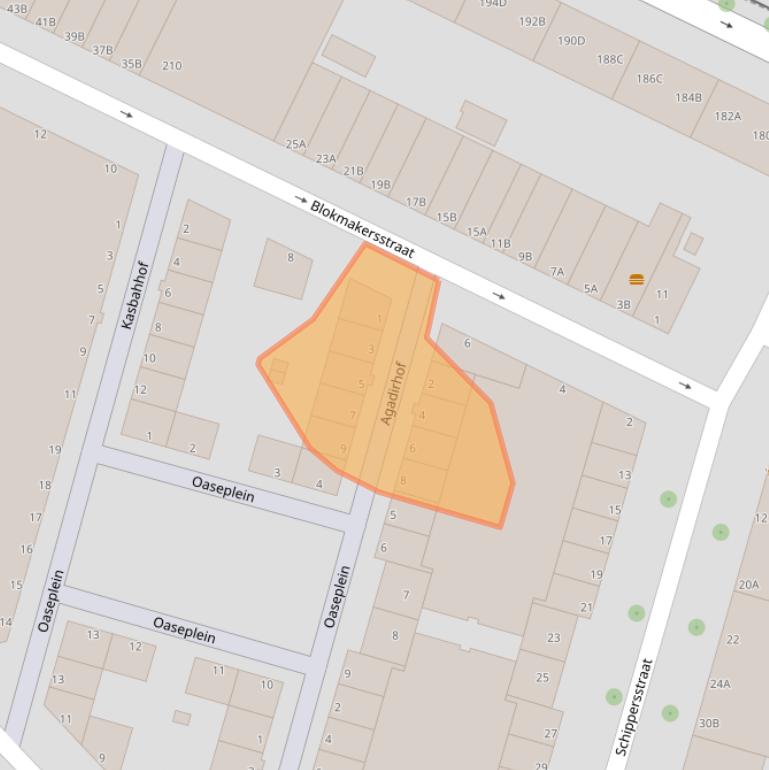 Kaart van postcodegebied 3025NX.