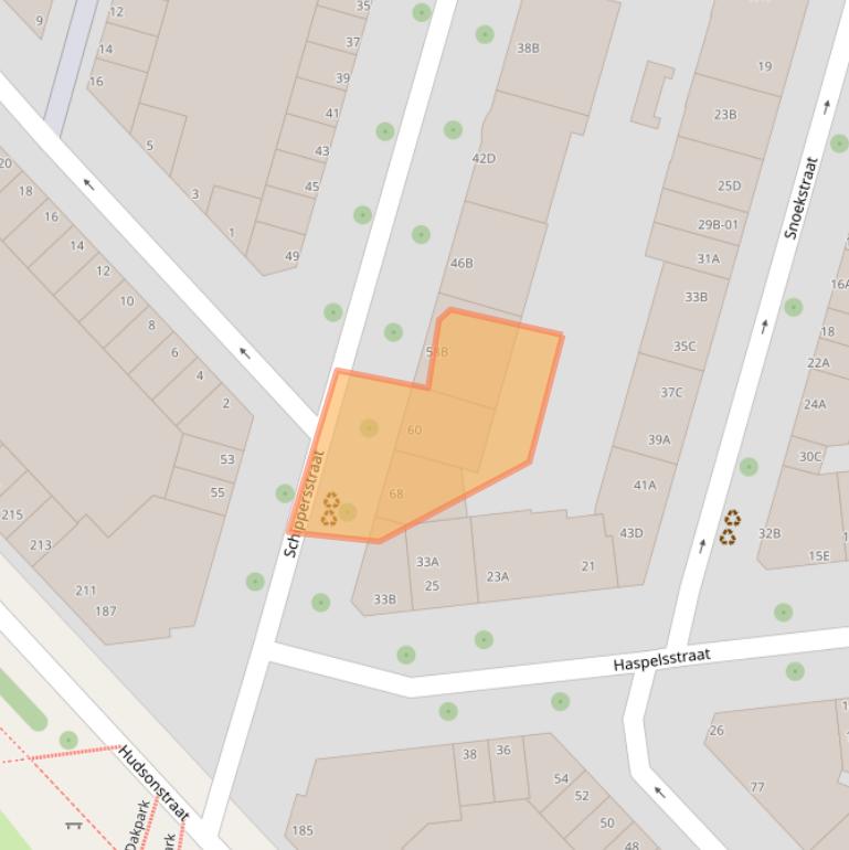 Kaart van postcodegebied 3025PK.