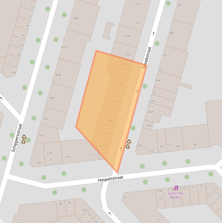 Kaart van postcodegebied 3025PM.