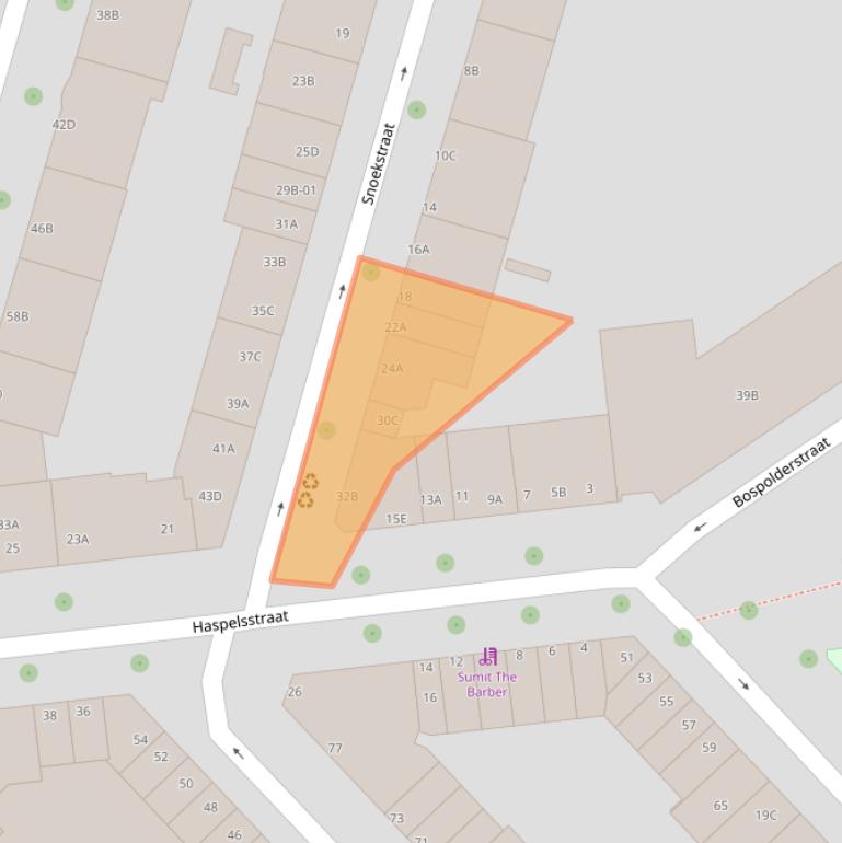 Kaart van postcodegebied 3025PP.