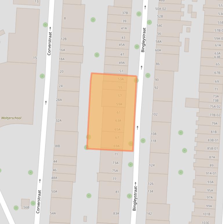 Kaart van postcodegebied 3025RD.