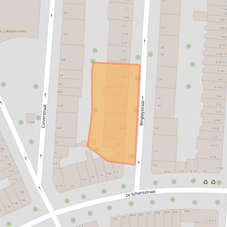 Kaart van postcodegebied 3025RE.