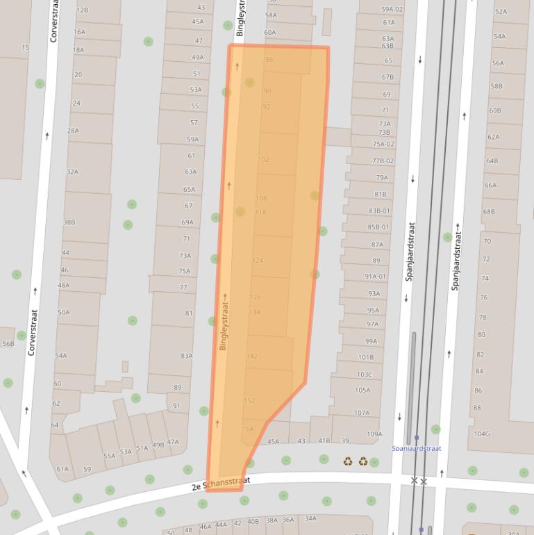 Kaart van postcodegebied 3025RL.