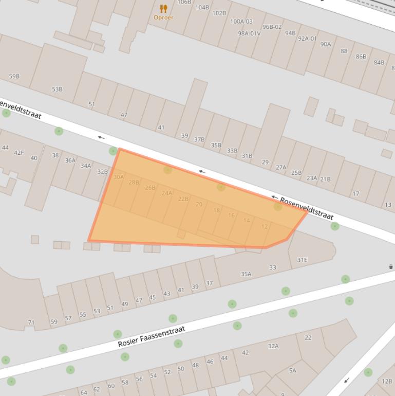 Kaart van postcodegebied 3025RT.