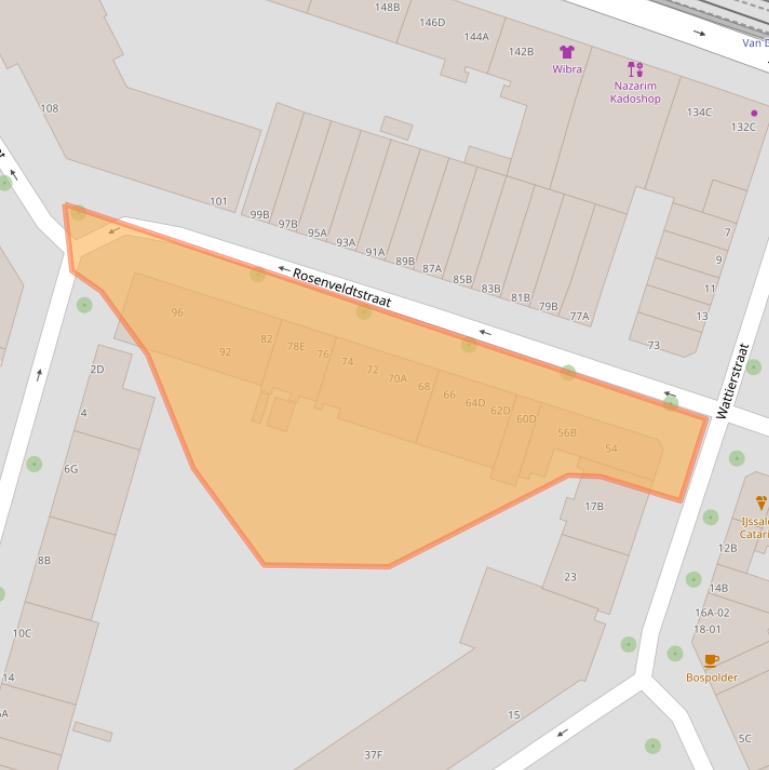 Kaart van postcodegebied 3025RW.