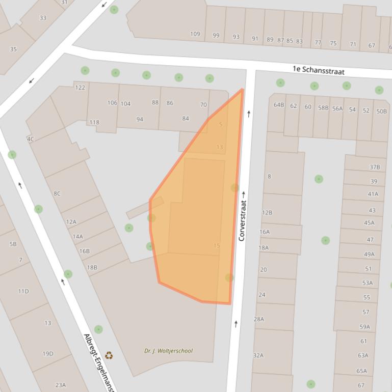 Kaart van postcodegebied 3025TA.