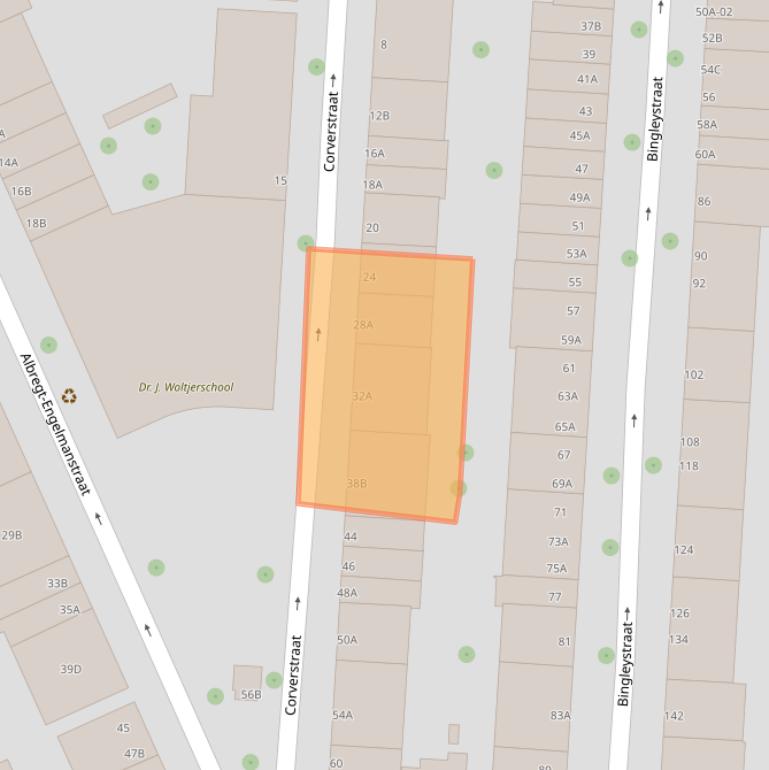 Kaart van postcodegebied 3025TD.