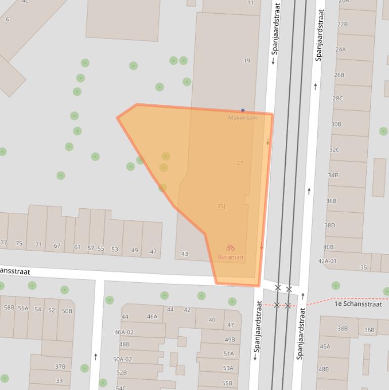 Kaart van postcodegebied 3025TH.