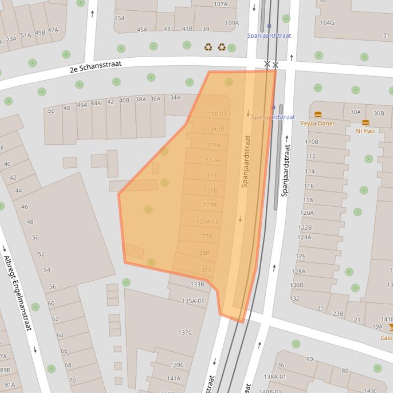Kaart van postcodegebied 3025TM.