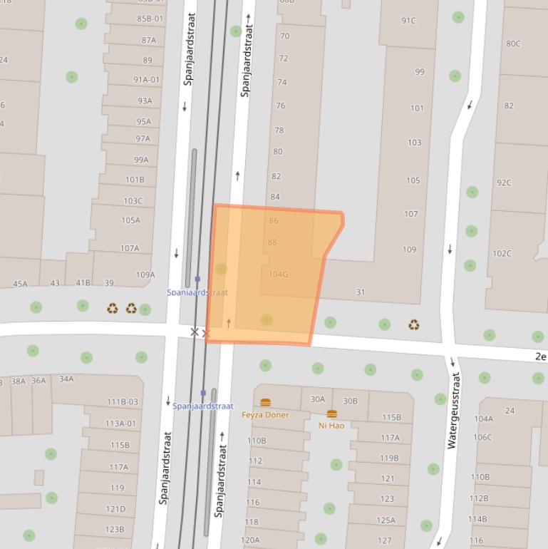 Kaart van postcodegebied 3025TV.