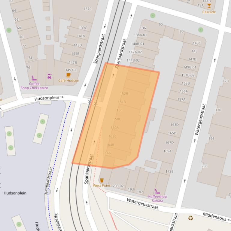 Kaart van postcodegebied 3025TZ.