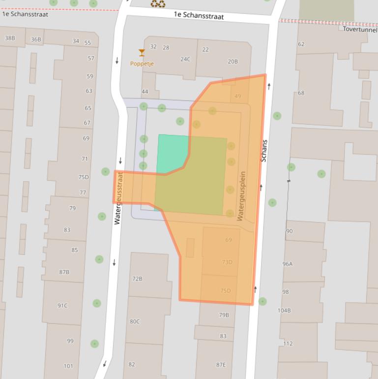 Kaart van postcodegebied 3025VC.