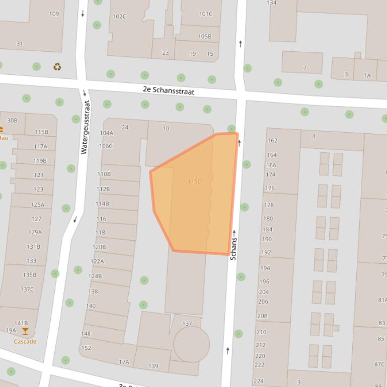 Kaart van postcodegebied 3025VG.