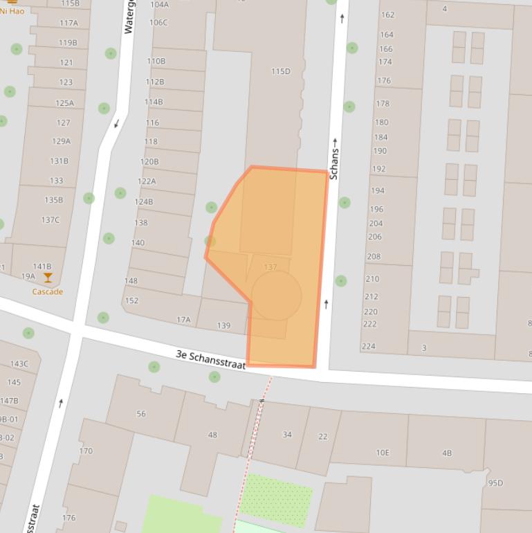 Kaart van postcodegebied 3025VH.