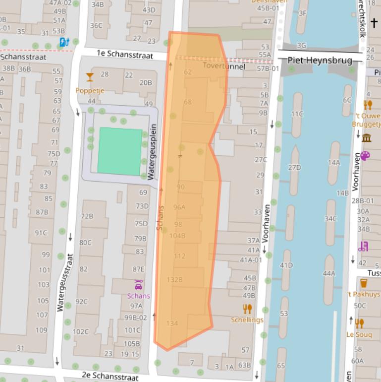 Kaart van postcodegebied 3025VK.