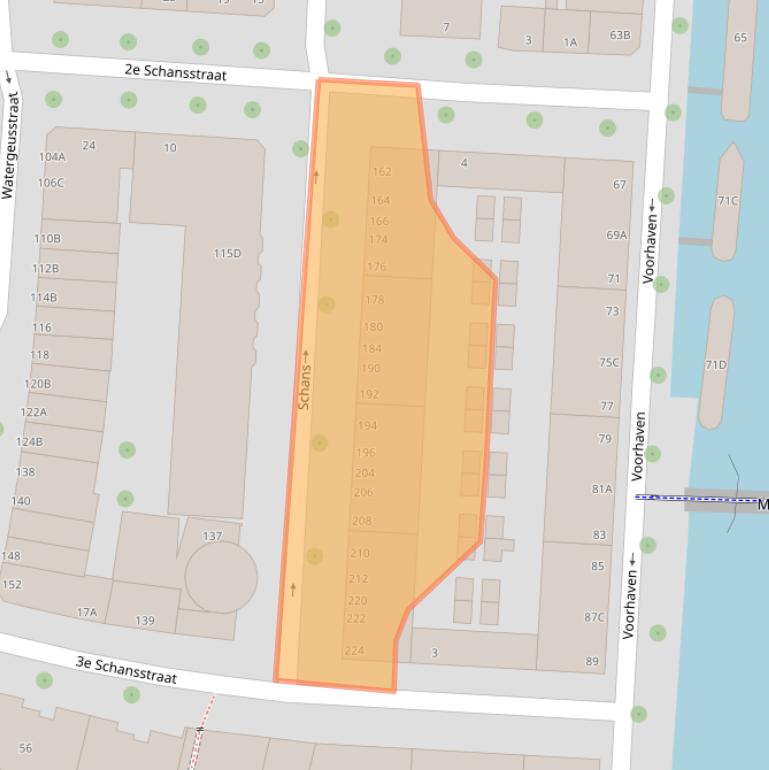 Kaart van postcodegebied 3025VL.