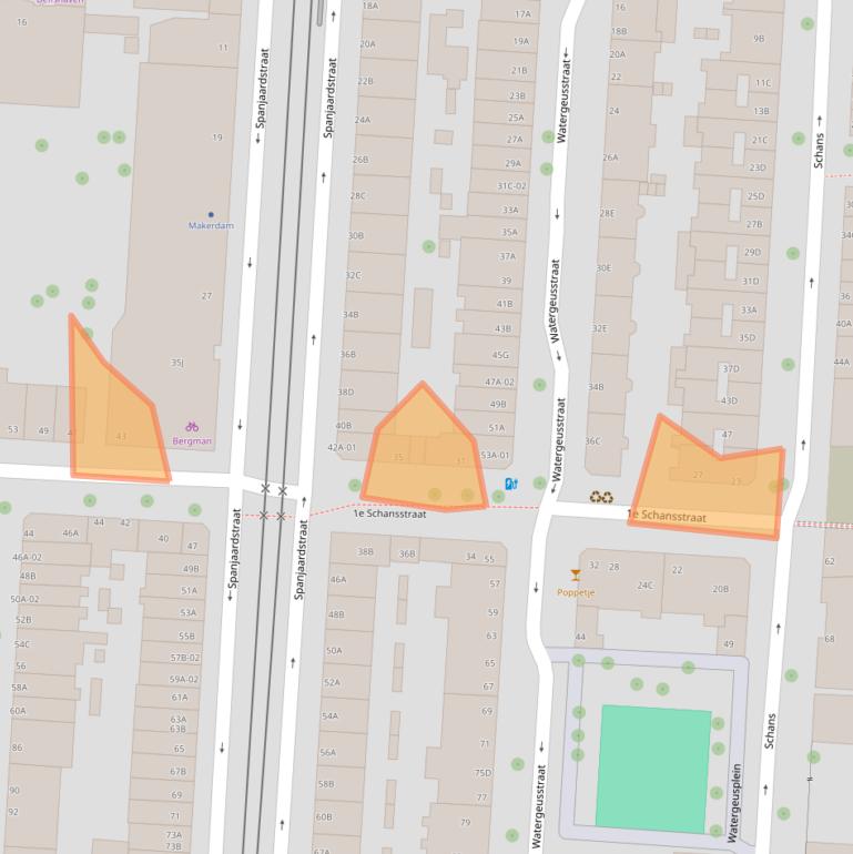 Kaart van postcodegebied 3025XA.
