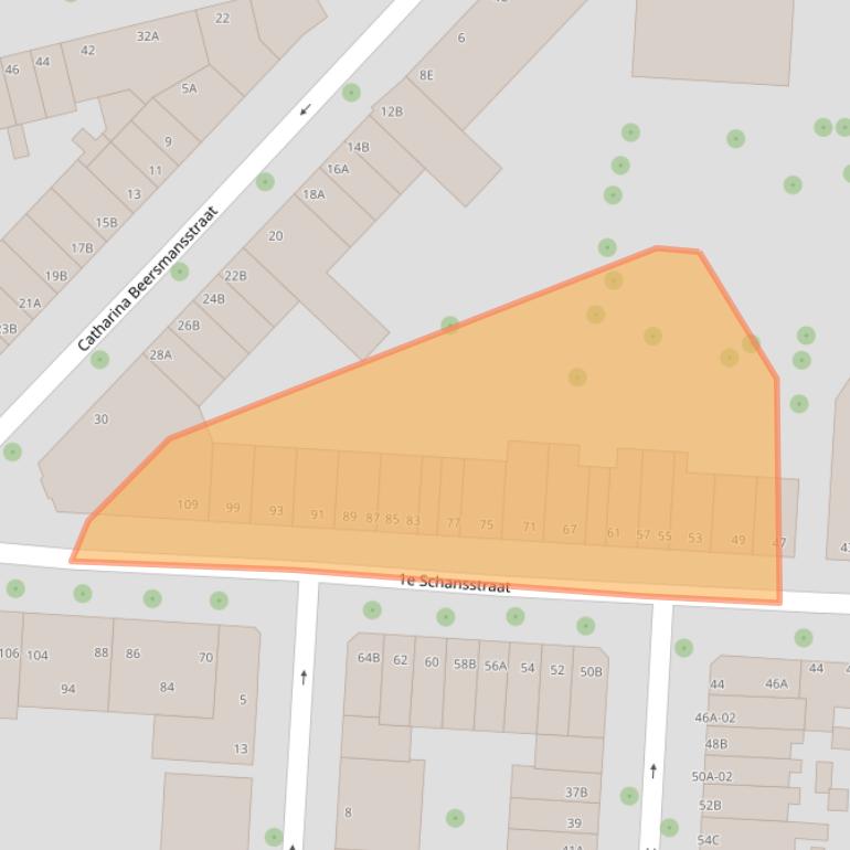 Kaart van postcodegebied 3025XB.