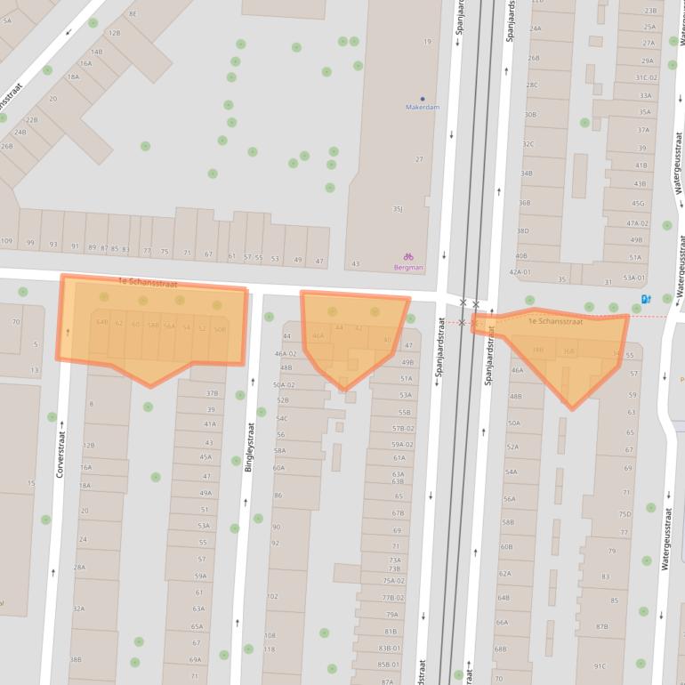 Kaart van postcodegebied 3025XD.