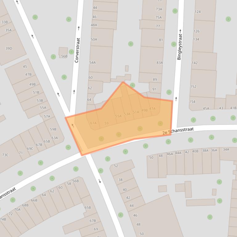 Kaart van postcodegebied 3025XK.