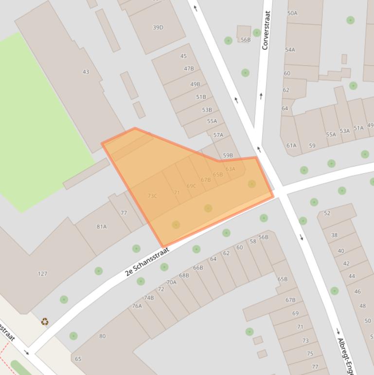 Kaart van postcodegebied 3025XL.