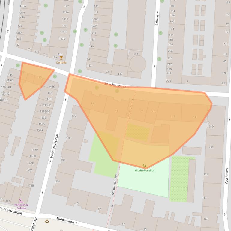 Kaart van postcodegebied 3025XT.