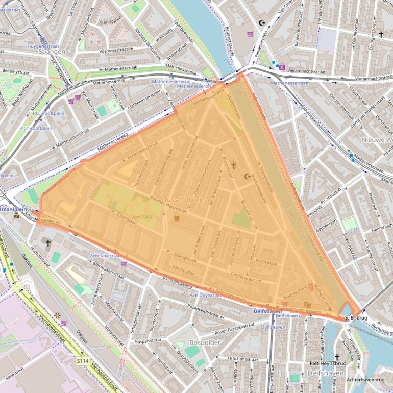 Kaart van postcodegebied 3026.