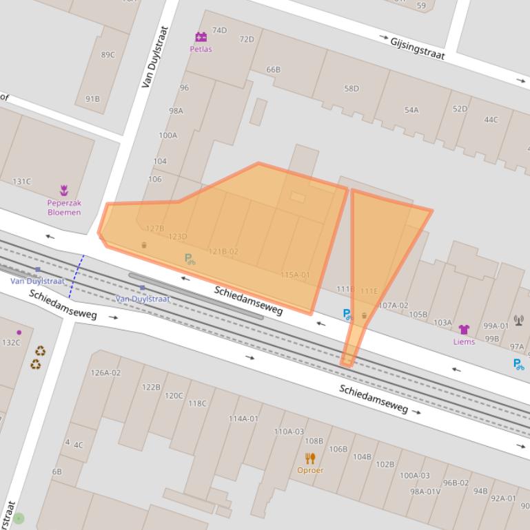 Kaart van postcodegebied 3026AG.