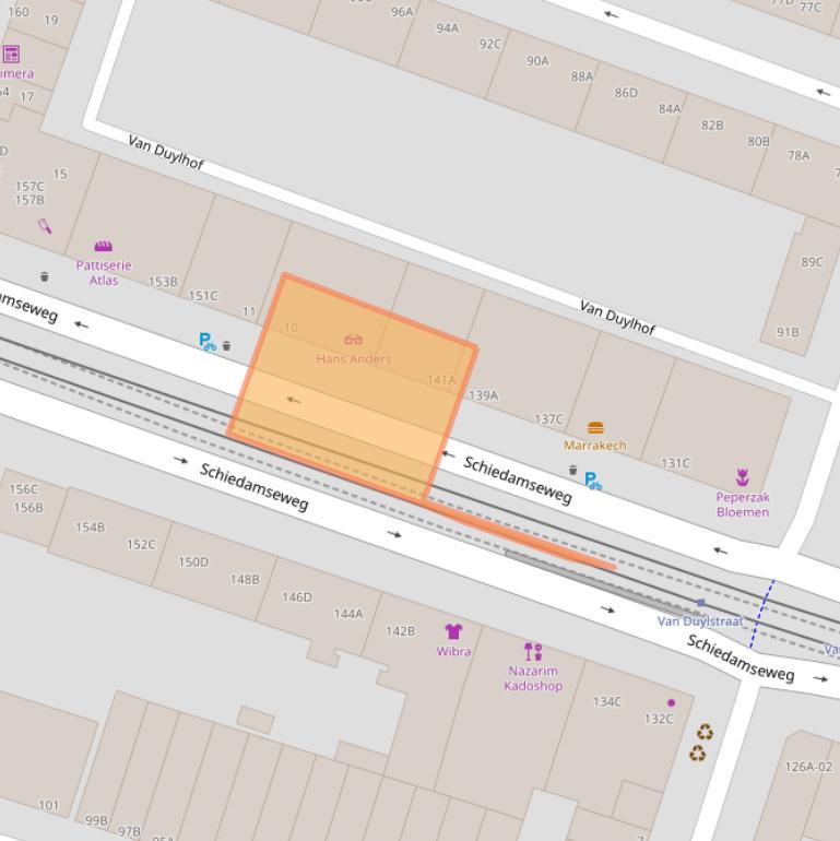 Kaart van postcodegebied 3026AJ.