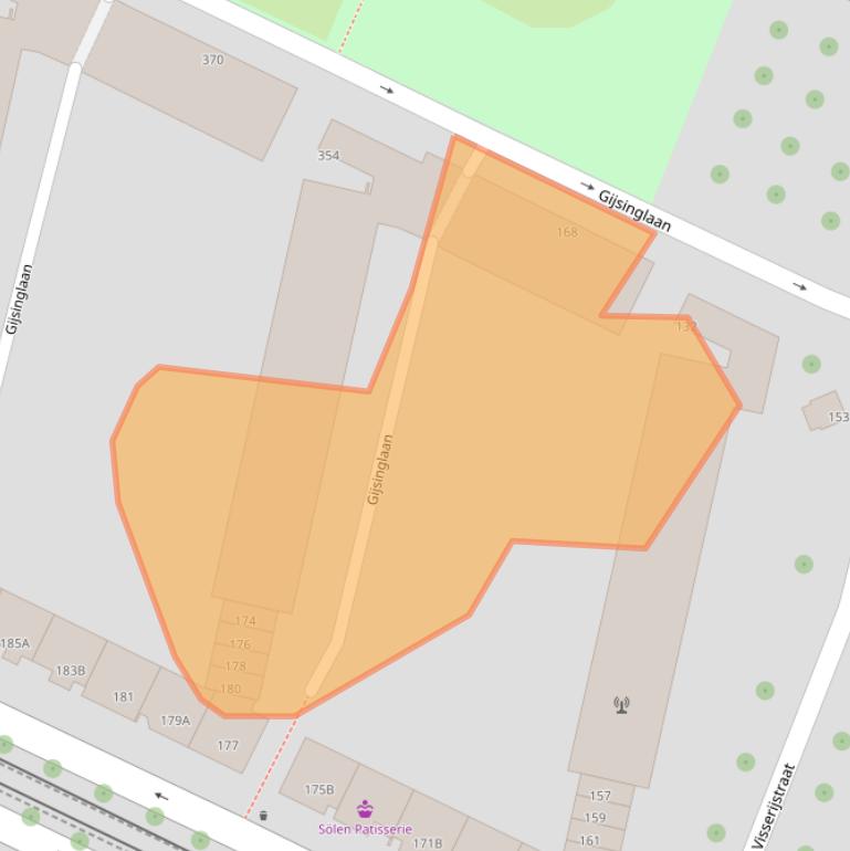 Kaart van postcodegebied 3026BC.