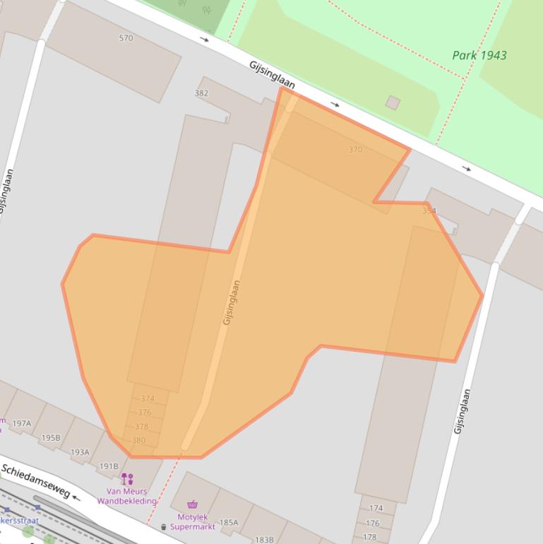 Kaart van postcodegebied 3026BG.