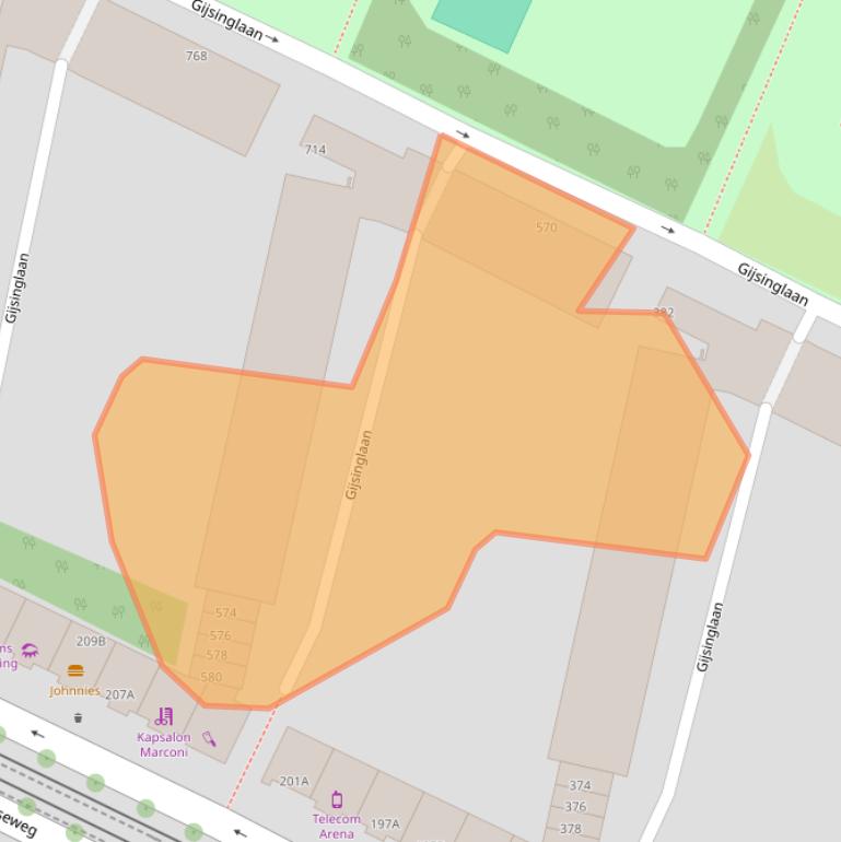 Kaart van postcodegebied 3026BK.