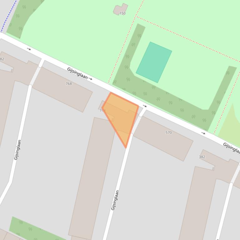 Kaart van postcodegebied 3026BL.