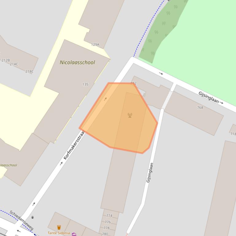 Kaart van postcodegebied 3026BP.