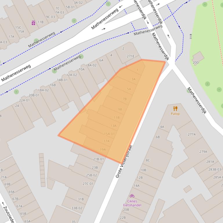 Kaart van postcodegebied 3026CA.