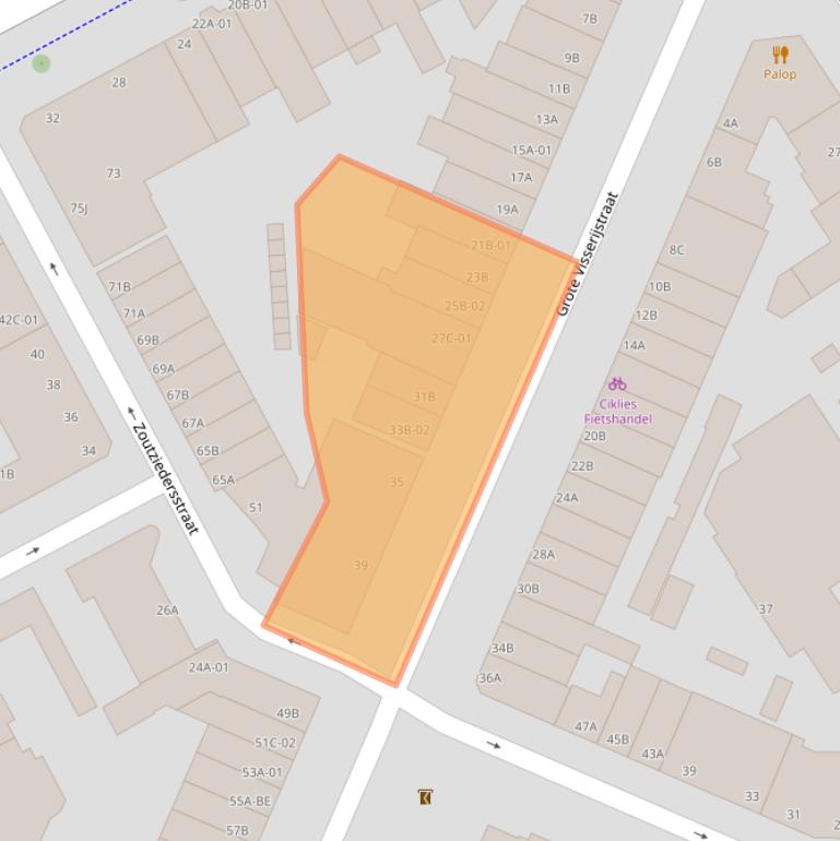 Kaart van postcodegebied 3026CB.