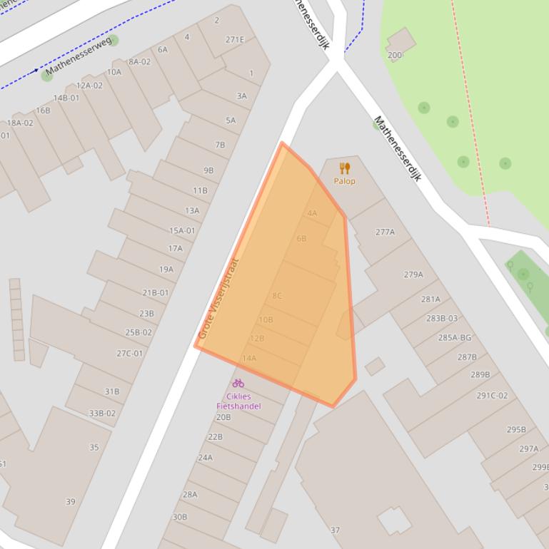 Kaart van postcodegebied 3026CJ.