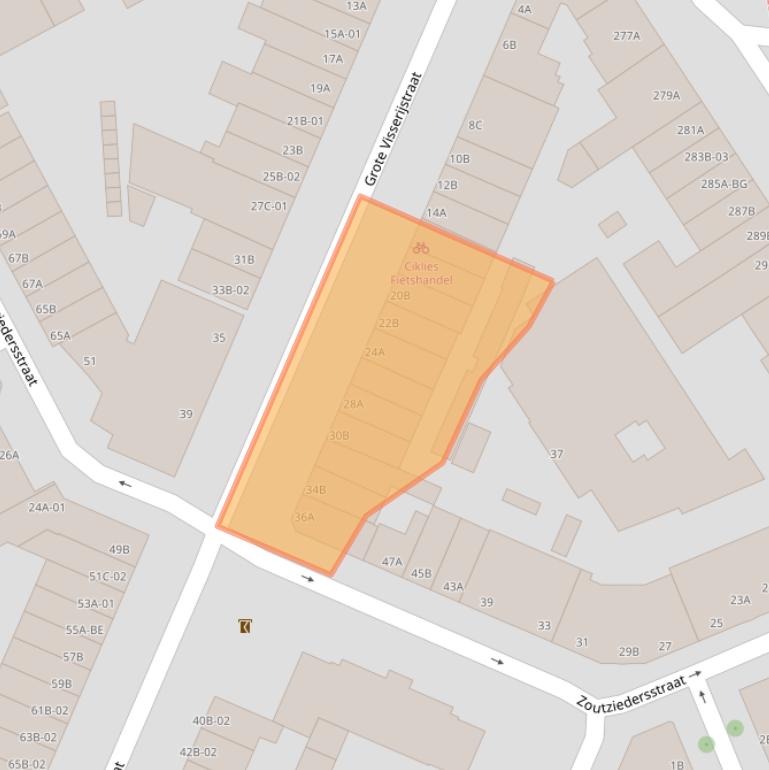 Kaart van postcodegebied 3026CK.