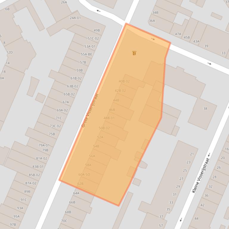 Kaart van postcodegebied 3026CL.