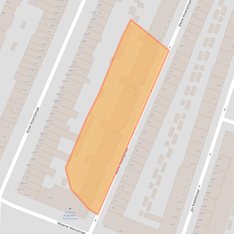 Kaart van postcodegebied 3026EC.