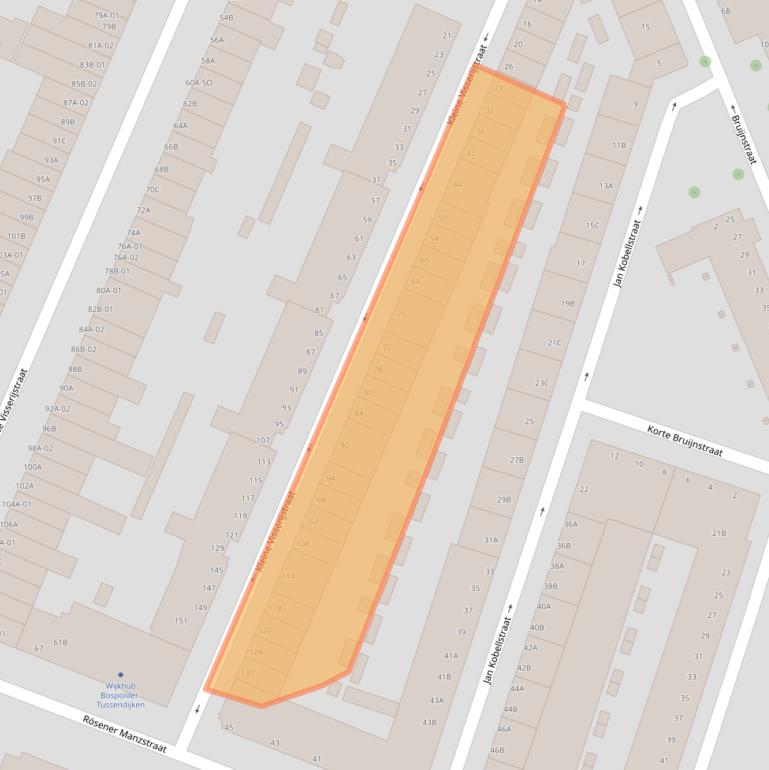 Kaart van postcodegebied 3026EE.