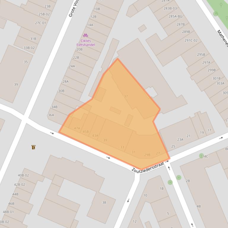 Kaart van postcodegebied 3026EH.