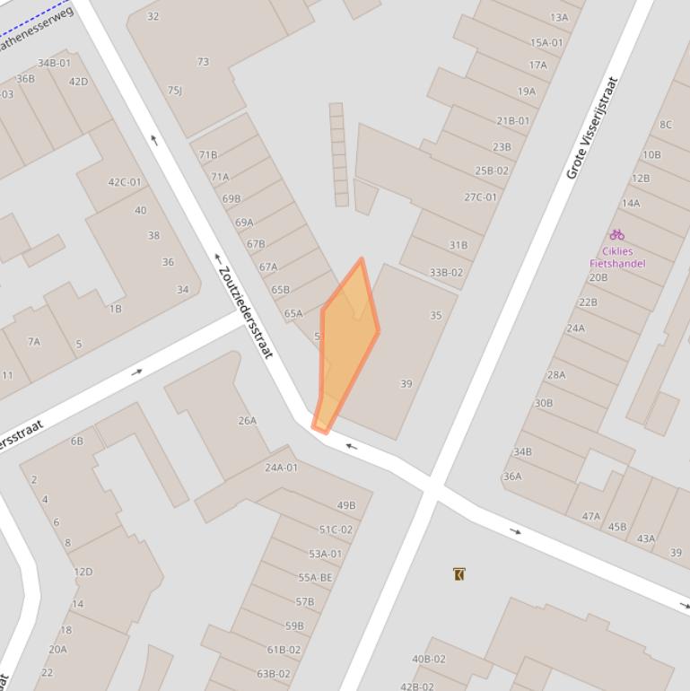 Kaart van postcodegebied 3026EJ.