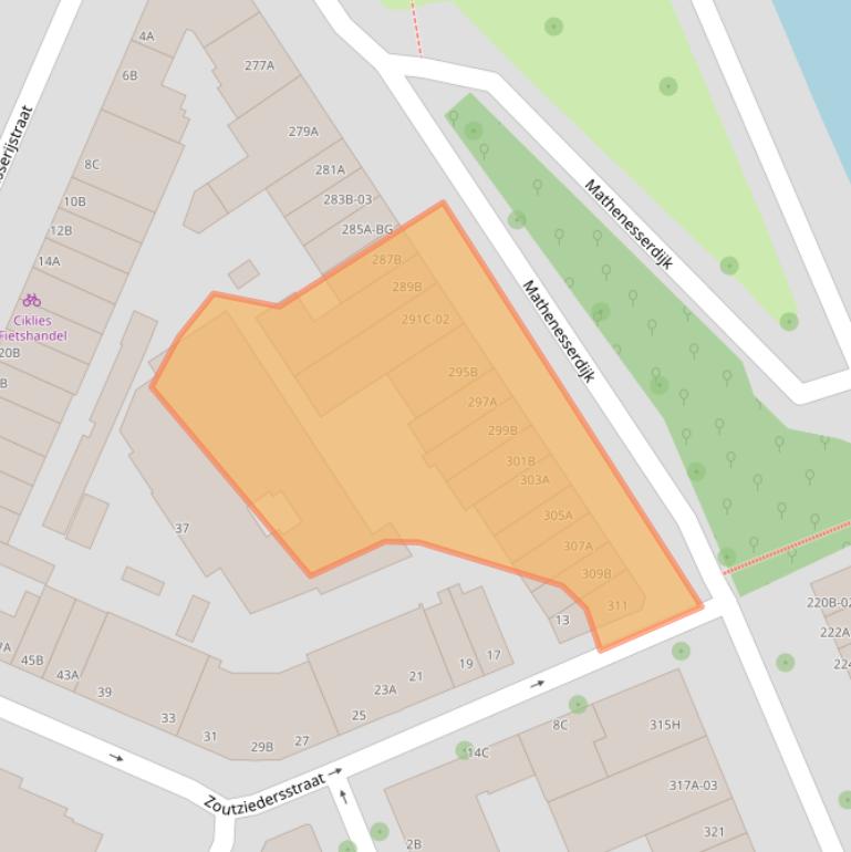 Kaart van postcodegebied 3026GB.