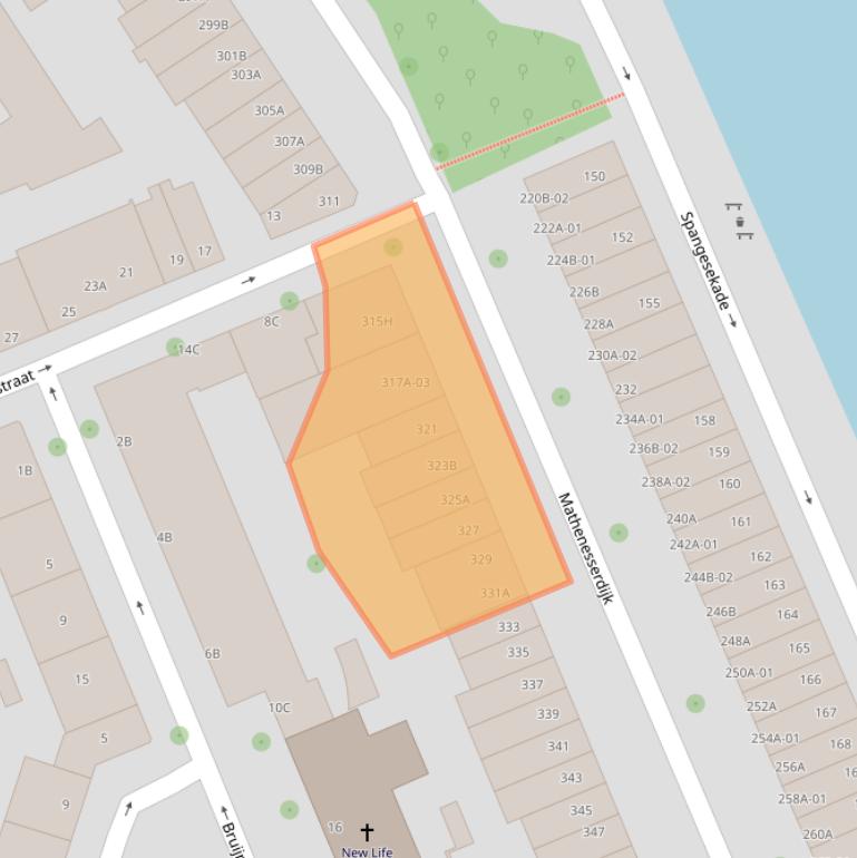 Kaart van postcodegebied 3026GC.